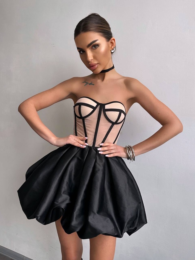 Комплект : корсет  з чашечками+ спідниця балон  | PUSHKA SHOP