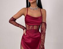 Комплект: корсет+ рукавички + спідниця максі Комплект: корсет+ рукавички + спідниця максі | PUSHKA SHOP