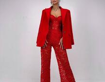 Комплект: мереживний корсет бюстьє + штани + піджак  Комплект: мереживний корсет бюстьє + штани + піджак  | PUSHKA SHOP