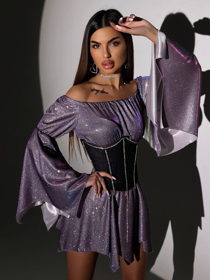 Сяючий комплект: сукня + корсет   Сяючий комплект: сукня + корсет   | PUSHKA SHOP