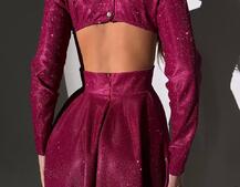 Блискуча сукня з відкритою  спинкою Блискуча сукня з відкритою  спинкою | PUSHKA SHOP