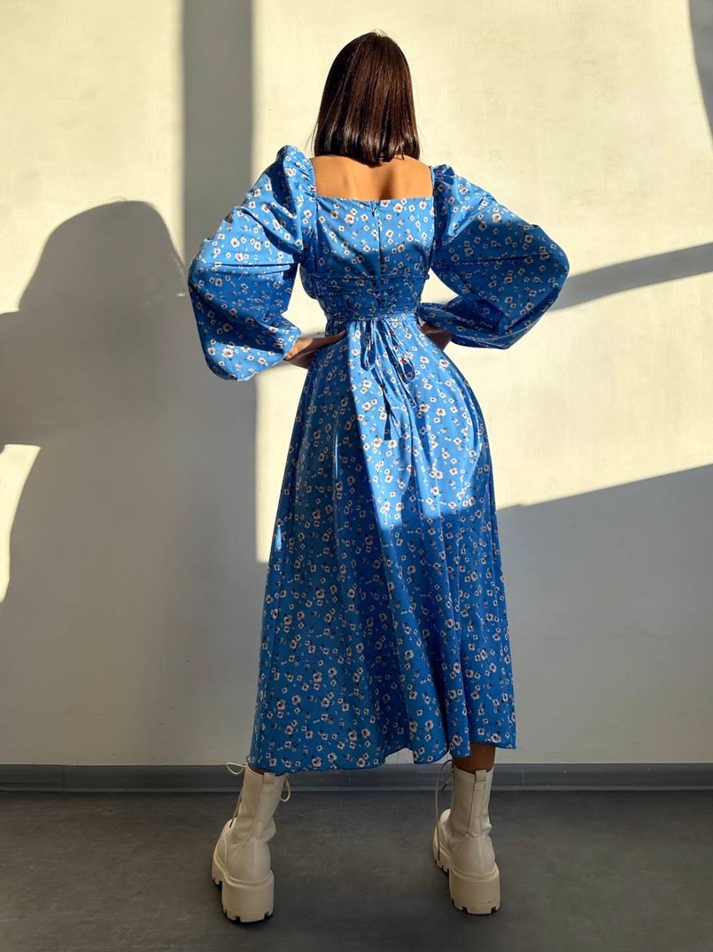 Улюблена сукня-міді зі шнурівкою на талії  Улюблена сукня-міді зі шнурівкою на талії  | PUSHKA SHOP