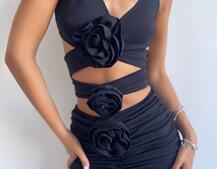 Комплект: топ та спідниця з трояндами    Комплект: топ та спідниця з трояндами    | PUSHKA SHOP