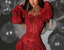 Сукня із пишною спідницею та воланами Сукня із пишною спідницею та воланами | PUSHKA SHOP