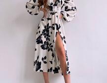 Сукня міді з квітковим принтом  Сукня міді з квітковим принтом  | PUSHKA SHOP