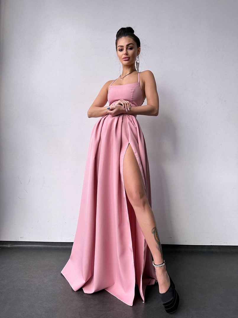 Сукня максі  зі шнурівкою на спинці Сукня максі  зі шнурівкою на спинці | PUSHKA SHOP