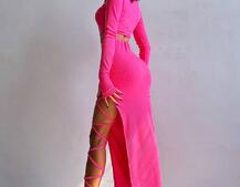 Комплект: топ + спідниця із зав‘язками на ніжку  Комплект: топ + спідниця із зав‘язками на ніжку  | PUSHKA SHOP