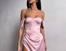 Атласний комплект: корсет бюстʼє + спідниця максі  | PUSHKA SHOP