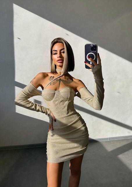 Сяюча корсетна сукня бюстьє | PUSHKA SHOP