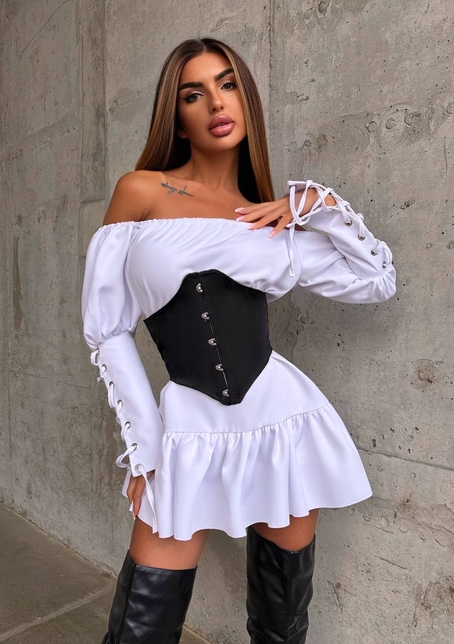 Комплект: Сукня-сорочка + корсет на гачках Комплект: Сукня-сорочка + корсет на гачках | PUSHKA SHOP