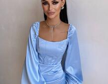 Атласний  комплект: корсет + спідниця з драпіруванням Атласний  комплект: корсет + спідниця з драпіруванням | PUSHKA SHOP