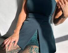 Комплект: піджак + блуза з баской + мереживна спідниця-шорти  Комплект: піджак + блуза з баской + мереживна спідниця-шорти  | PUSHKA SHOP