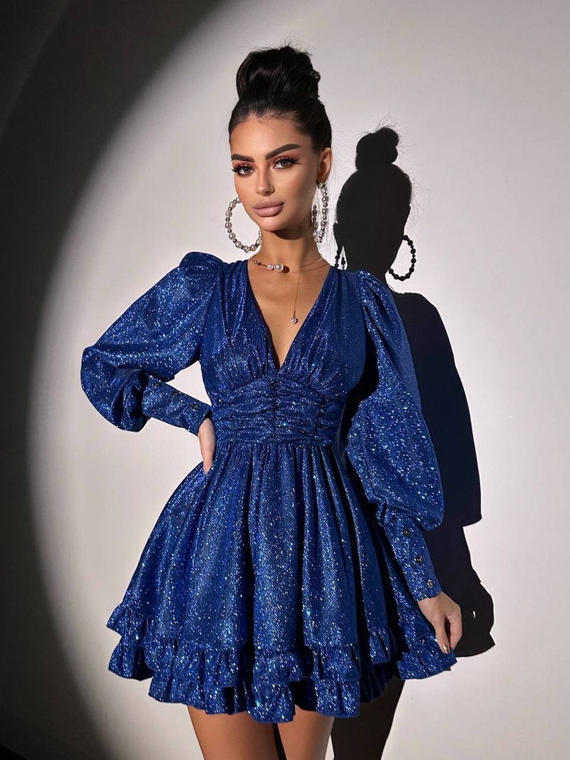 Сукня із пишною подвійною спідницею та драпіруванням Сукня із пишною подвійною спідницею та драпіруванням | PUSHKA SHOP