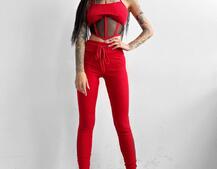 Трикотажный комплект: корсетный топ на косточках + леггинсы Трикотажный комплект: корсетный топ на косточках + леггинсы | PUSHKA SHOP