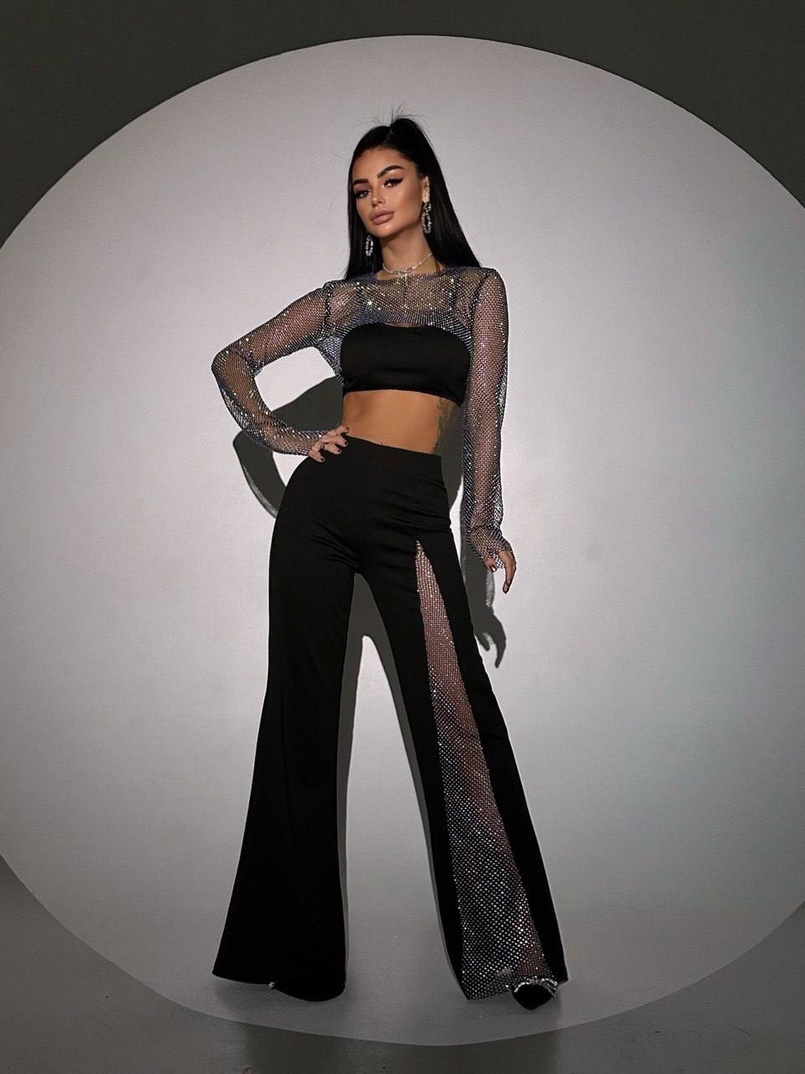 Комплект: сяючий топ + штани Комплект: сяючий топ + штани | PUSHKA SHOP