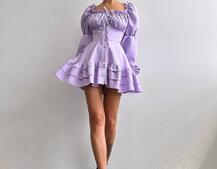 Сукня з воланами на ґудзиках  Сукня з воланами на ґудзиках  | PUSHKA SHOP