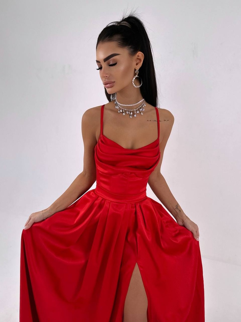 Атласний комплект: корсет + спідниця максі  | PUSHKA SHOP