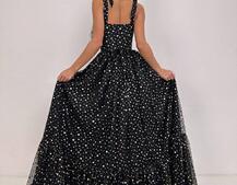 Сукня бюстьє максі з блискучим принтом  | PUSHKA SHOP