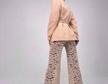 Комплект: мереживний корсет бюстьє + штани + піджак  Комплект: мереживний корсет бюстьє + штани + піджак  | PUSHKA SHOP