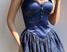 Атласний ромпер бюстьє  | PUSHKA SHOP