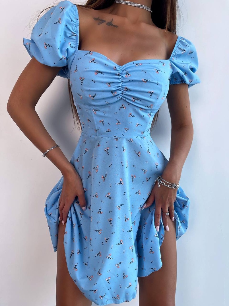 Сукня- міні у квітковий принт | PUSHKA SHOP