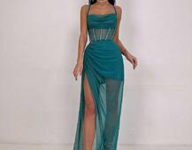 Комплект: корсет декорований стразами + спідниця максі  Комплект: корсет декорований стразами + спідниця максі  | PUSHKA SHOP