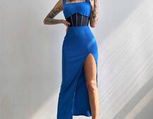 Сукня-міді  з елементами корсету   Сукня-міді  з елементами корсету   | PUSHKA SHOP