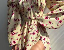 Сукня міді з квітковим принтом  Сукня міді з квітковим принтом  | PUSHKA SHOP