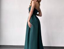 Сукня максі  з розрізом на спідниці  Сукня максі  з розрізом на спідниці  | PUSHKA SHOP