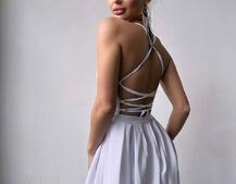 Сукня максі  зі шнурівкою на спинці Сукня максі  зі шнурівкою на спинці | PUSHKA SHOP