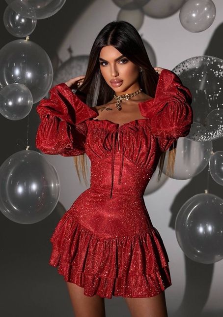 Сукня із пишною спідницею та воланами  | PUSHKA SHOP