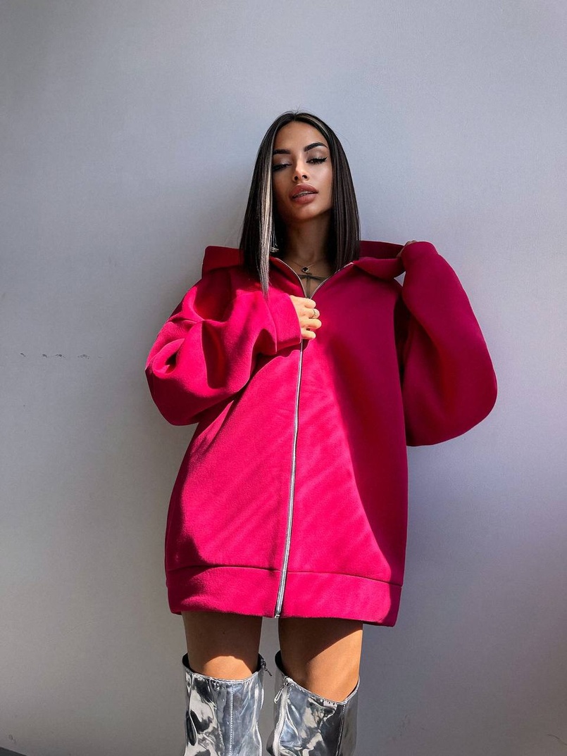 Трендове худі over size із сяючими стразами  | PUSHKA SHOP