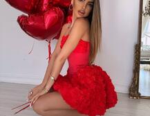 Комплект : корсет + спідниця балон з трояндами  | PUSHKA SHOP