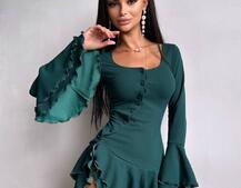 Сукня з з воланами на ґудзиках  Сукня з з воланами на ґудзиках  | PUSHKA SHOP