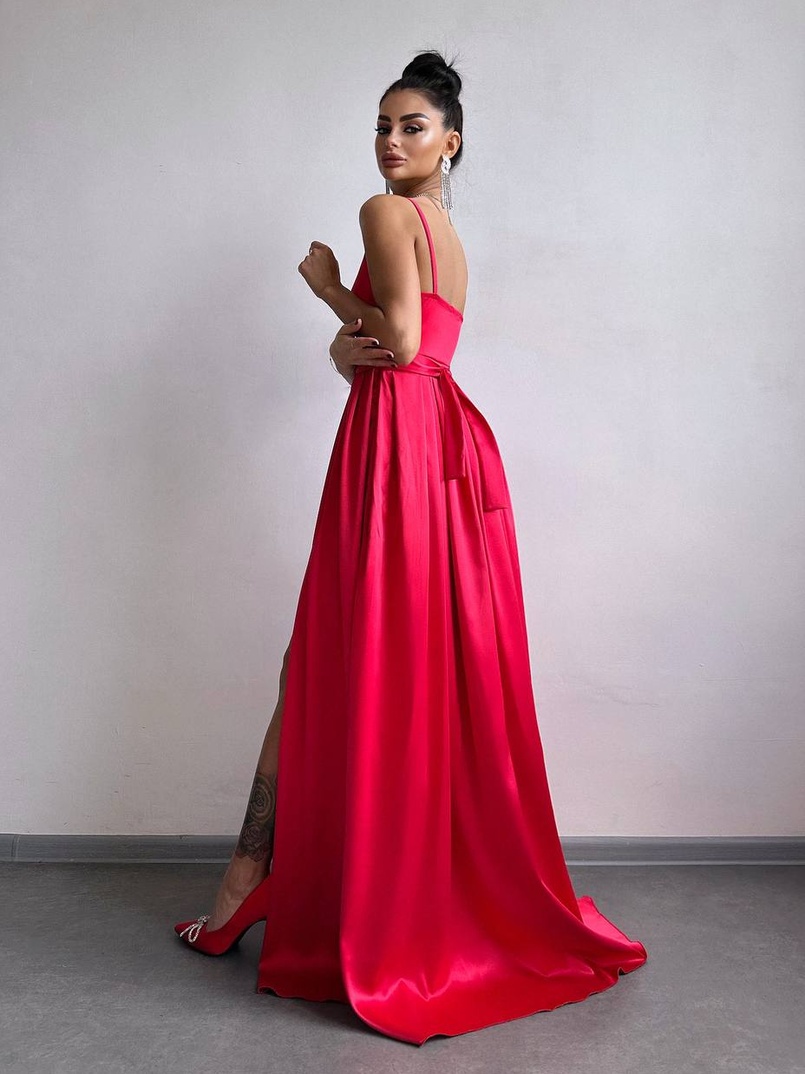 Атласна сукня максі  Атласна сукня максі  | PUSHKA SHOP