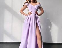 Сукня максі  з розрізом на спідниці  | PUSHKA SHOP