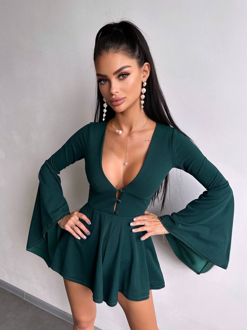 Ромпер з розкльошеними рукавами  Ромпер з розкльошеними рукавами  | PUSHKA SHOP