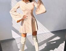 Трикотажна сукня зі шнурівкою на спинці    Трикотажна сукня зі шнурівкою на спинці    | PUSHKA SHOP