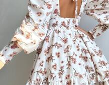 Сукня міні з пишною спідницею та драпіруванням на талії Сукня міні з пишною спідницею та драпіруванням на талії | PUSHKA SHOP