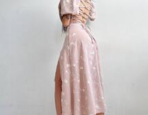 Платье миди со шнуровкой на спинке  | PUSHKA SHOP