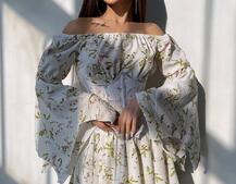 Сукня асиметричного крою з розкльошеними рукавами + корсет декорований стразами Ручна робота Сукня асиметричного крою з розкльошеними рукавами + корсет декорований стразами Ручна робота | PUSHKA SHOP