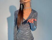 Блискуча сукня з драпіруванням Блискуча сукня з драпіруванням | PUSHKA SHOP