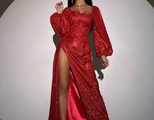 Сяючий комплект: корсет + спідниця  максі з драпіруванням Сяючий комплект: корсет + спідниця  максі з драпіруванням | PUSHKA SHOP