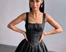 Корсетна сукня с пишною спідницею-балоном Корсетна сукня с пишною спідницею-балоном | PUSHKA SHOP