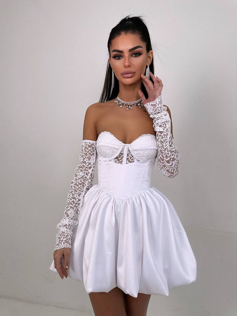 Комплект: мереживний корсет бюстьє + корсетна спідниця | PUSHKA SHOP