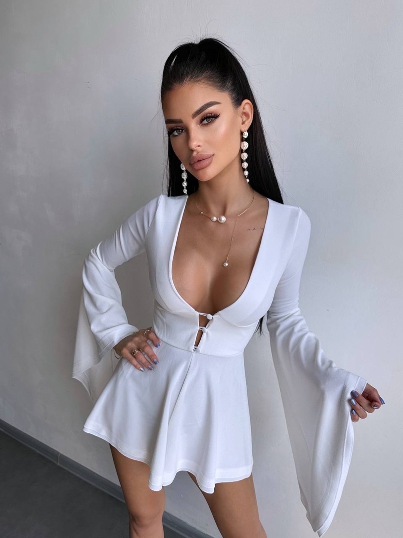 Ромпер з розкльошеними рукавами  Ромпер з розкльошеними рукавами  | PUSHKA SHOP