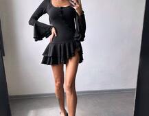 Сукня з з воланами на ґудзиках  Сукня з з воланами на ґудзиках  | PUSHKA SHOP