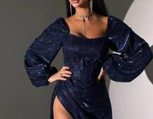 Сяючий комплект: корсет + спідниця  максі з драпіруванням Сяючий комплект: корсет + спідниця  максі з драпіруванням | PUSHKA SHOP