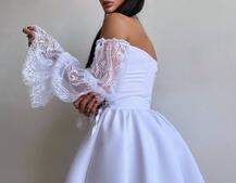 Сукня з корсетом декорована мереживом  Сукня з корсетом декорована мереживом  | PUSHKA SHOP