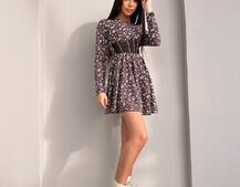 Приталена сукня з корсетною вставкою та спідницею-сонцем Приталена сукня з корсетною вставкою та спідницею-сонцем | PUSHKA SHOP